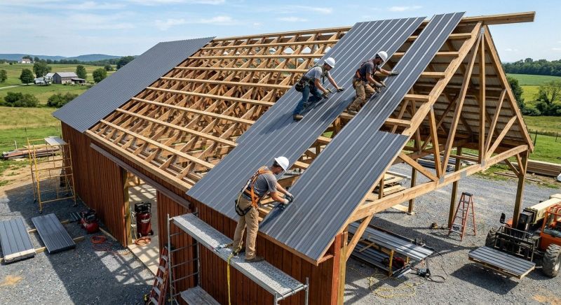Barn Roof Construction in Oxford, MI
