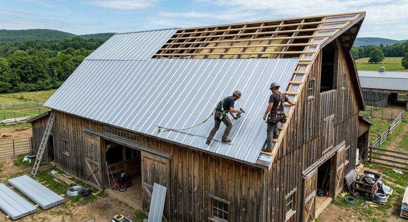 Barn Roof Construction in Oxford, MI