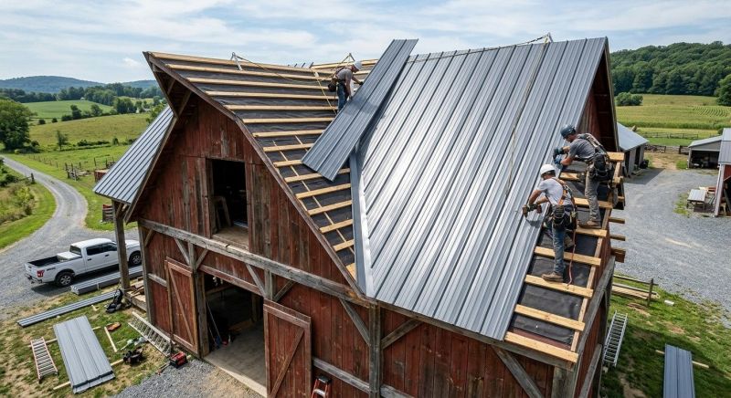 Barn Roof Installation in Oxford, MI