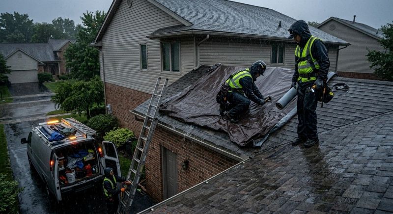 Collapsing Roof Repair in Oxford, MI
