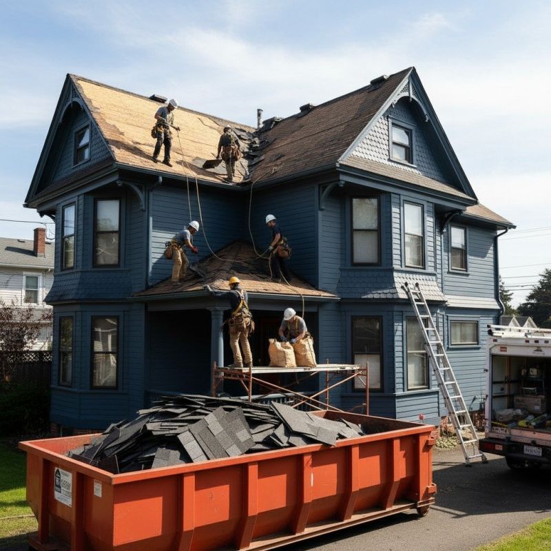 Damaged Roof Replacement in Highland, MI