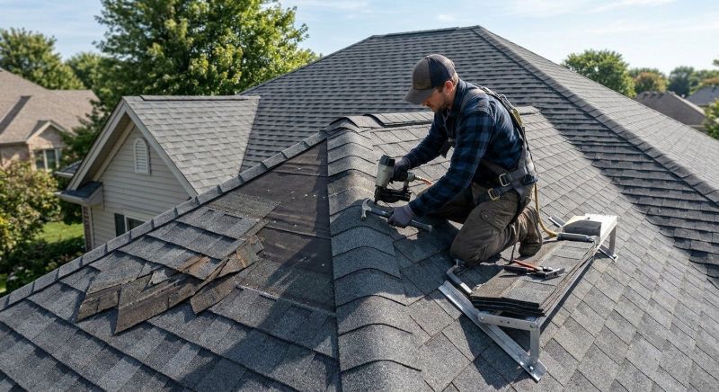 Hip Roof Shingle Repair in Oxford, MI