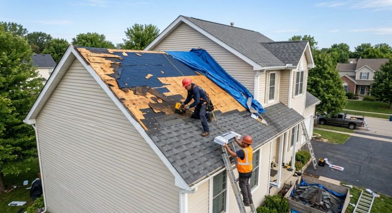 Roof Damage Restoration in Washington, MI