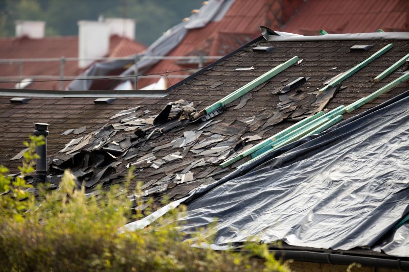 Storm Damage Roof Tarping in Oxford, MI
